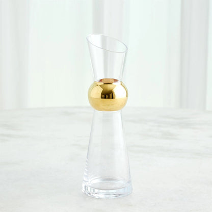Metallic Orb Carafe by Global Views. Made from art glass in a eclectic & global style.