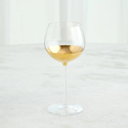 Metallic Orb Wine Glass by Global Views. Made from art glass in a eclectic & global style.