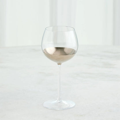 Metallic Orb Wine Glass by Global Views. Made from art glass in a eclectic & global style.