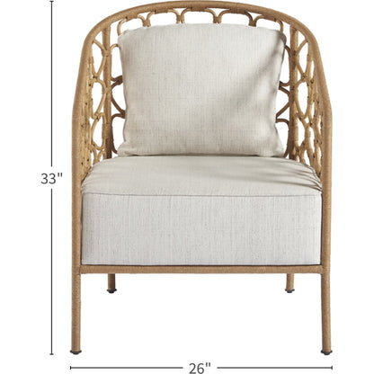 Coastal Living Pebble Accent Chair by Coastal Living by Universal Furniture in na and rattan, dover natural. Made from 96% polyester, 2% nylon, 2% cotton in a coastal style.