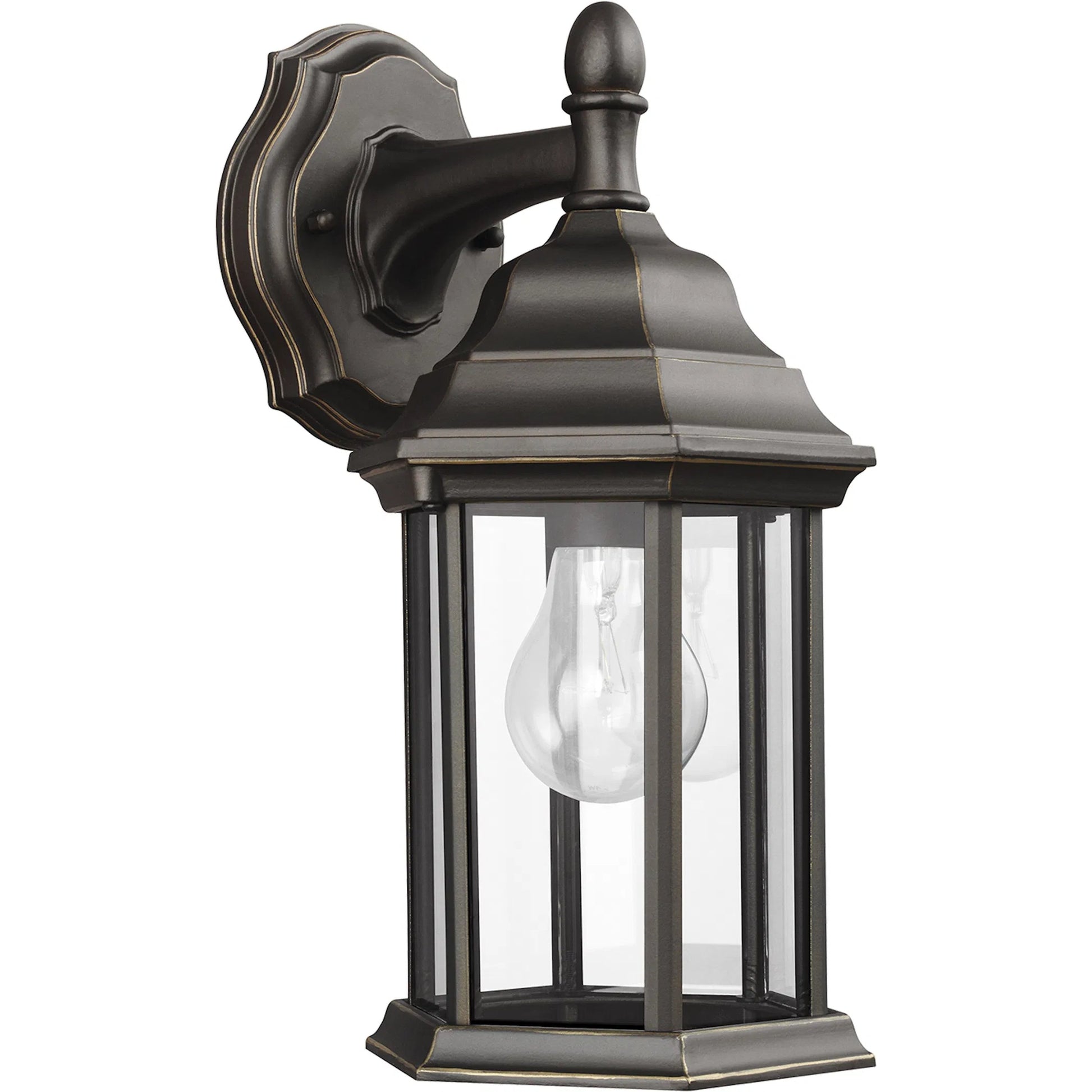 Sevier Small One Light Downlight Outdoor Wall Lantern by Visual Comfort & Co.. Made from die cast aluminum in a cottage & farmhouse style.