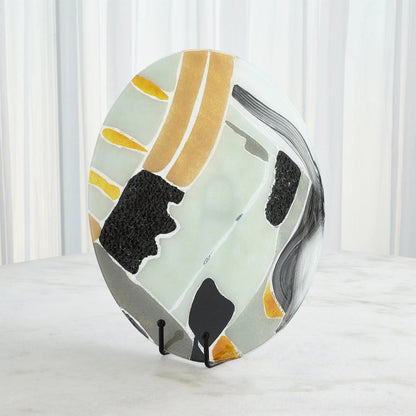 Cashmere Glass Charger by Global Views in natural. Made from art glass in a eclectic & global style.