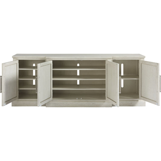 Coastal Living Entertainment Console by Coastal Living by Universal Furniture in brushed pewter and sandbar. Made from unique in a traditional style.