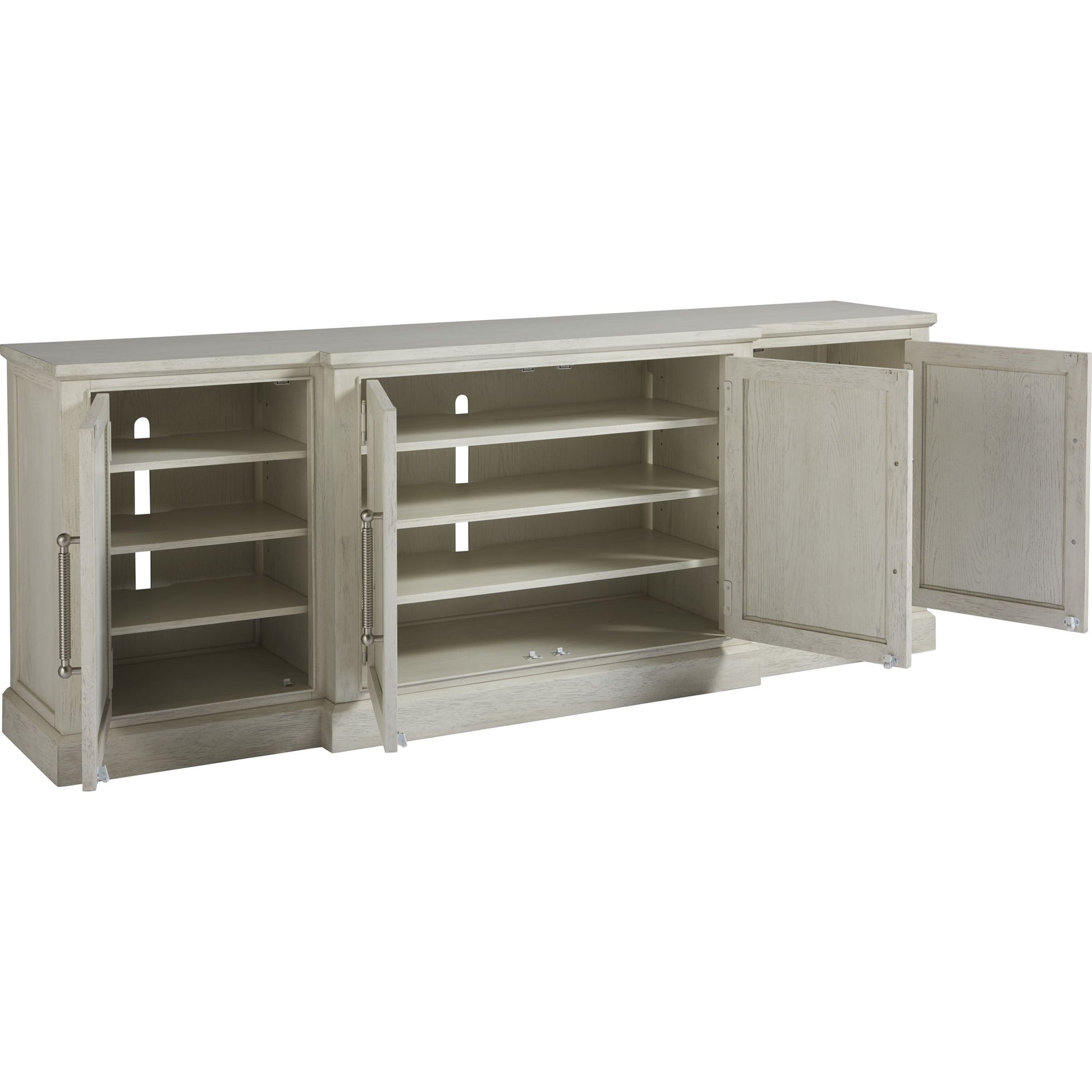 Coastal Living Entertainment Console by Coastal Living by Universal Furniture in brushed pewter and sandbar. Made from unique in a traditional style.