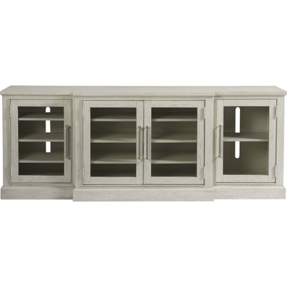 Coastal Living Entertainment Console by Coastal Living by Universal Furniture in brushed pewter and sandbar. Made from unique in a traditional style.