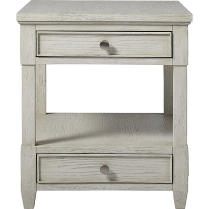 Coastal Living Bedside Table by Coastal Living by Universal Furniture in boardwalk and brushed pewter. Made from unique in a transitional style.