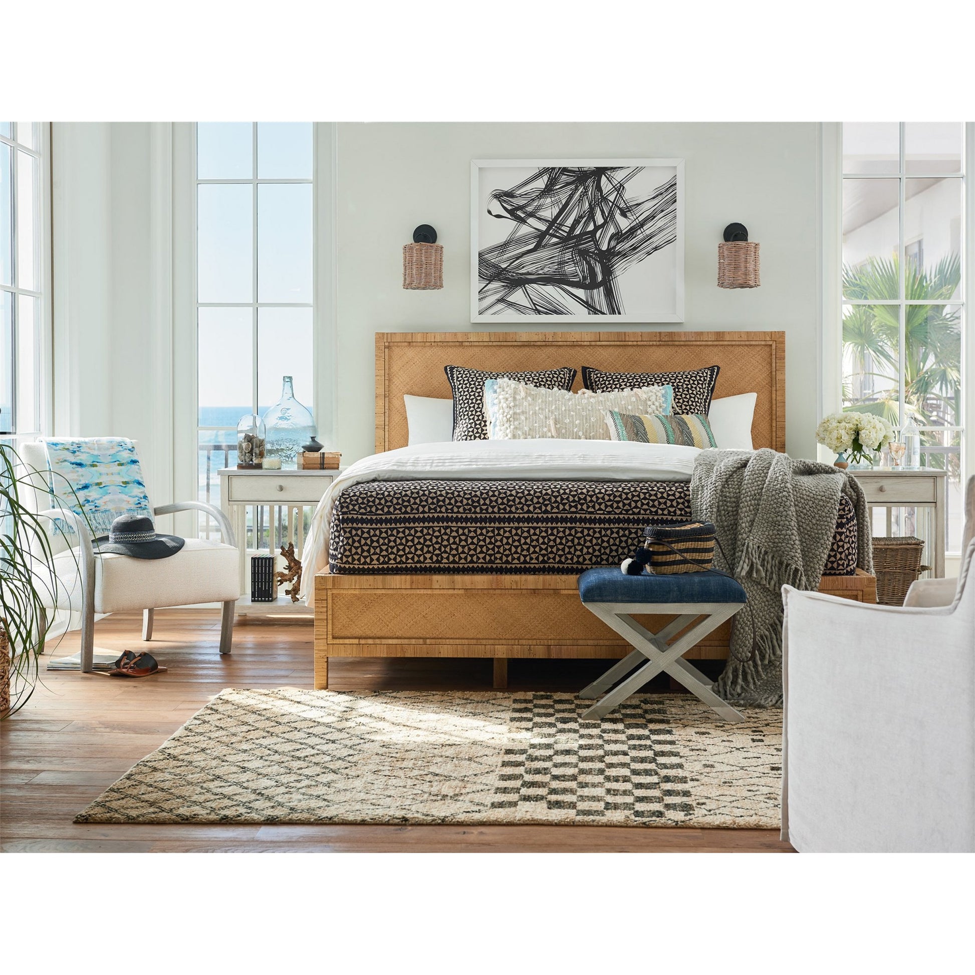 Coastal Living Long Key Bed by Coastal Living by Universal Furniture in wrapped rattan, raffia. Made from unique in a coastal style.