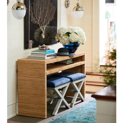 Coastal Living Long Key Console Table by Coastal Living by Universal Furniture in wrapped split rattan. Made from unique in a coastal style.