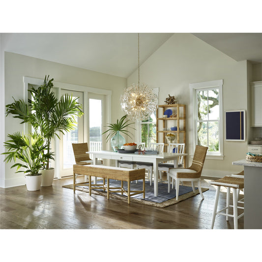 Coastal Living Counter Stool by Coastal Living by Universal Furniture in white and sailcloth. Made from woven abaca in a coastal style.