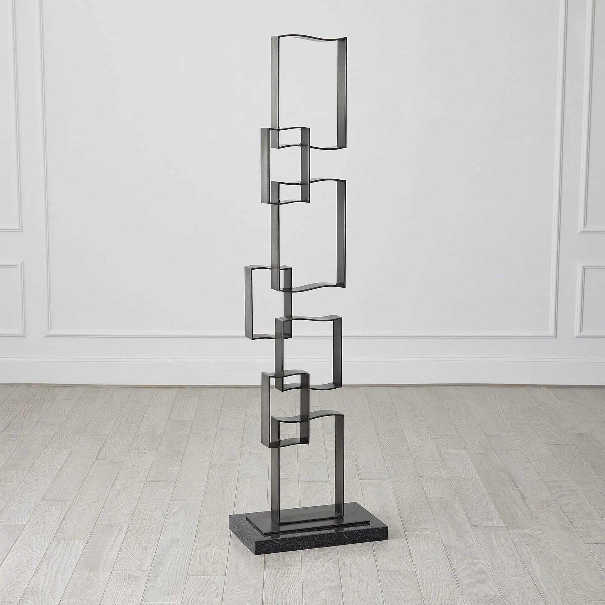 Bent Square Sculpture by Global Views. Made from iron, stone in a unique style.