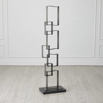 Bent Square Sculpture by Global Views. Made from iron, stone in a unique style.