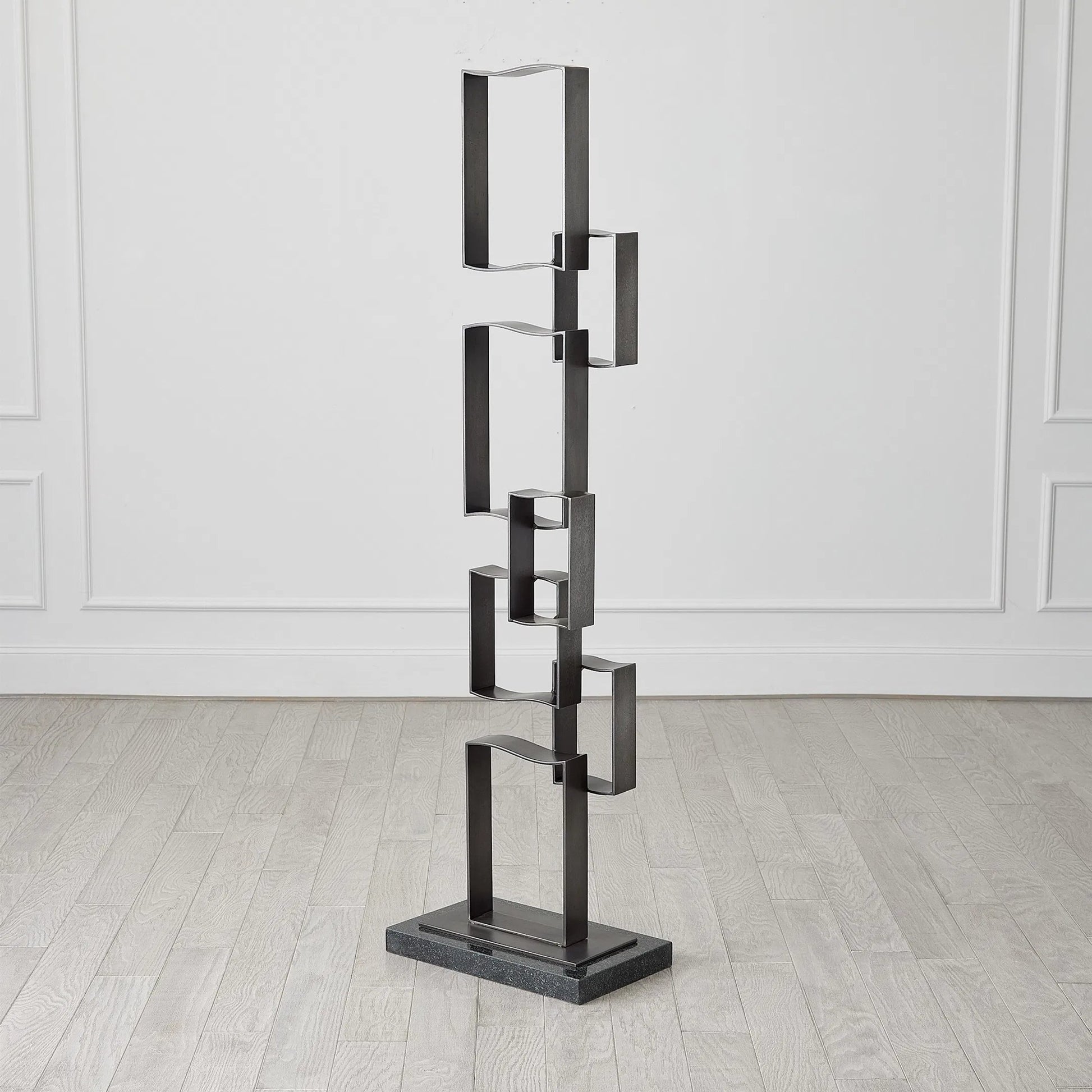 Bent Square Sculpture by Global Views. Made from iron, stone in a unique style.
