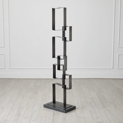 Bent Square Sculpture by Global Views. Made from iron, stone in a unique style.