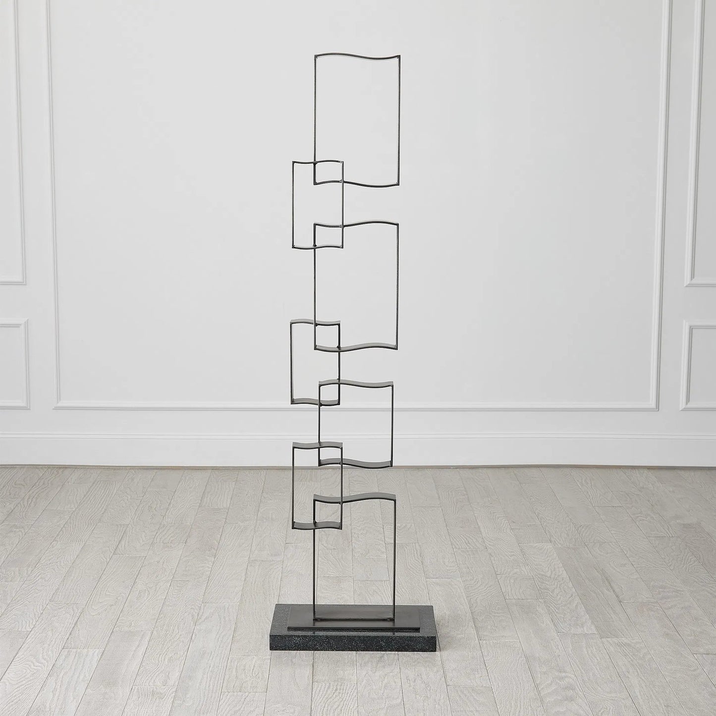 003 SI-2446059 | Additional Silo | Bent Square Sculpture by Global Views. Made from iron, stone in a unique style.