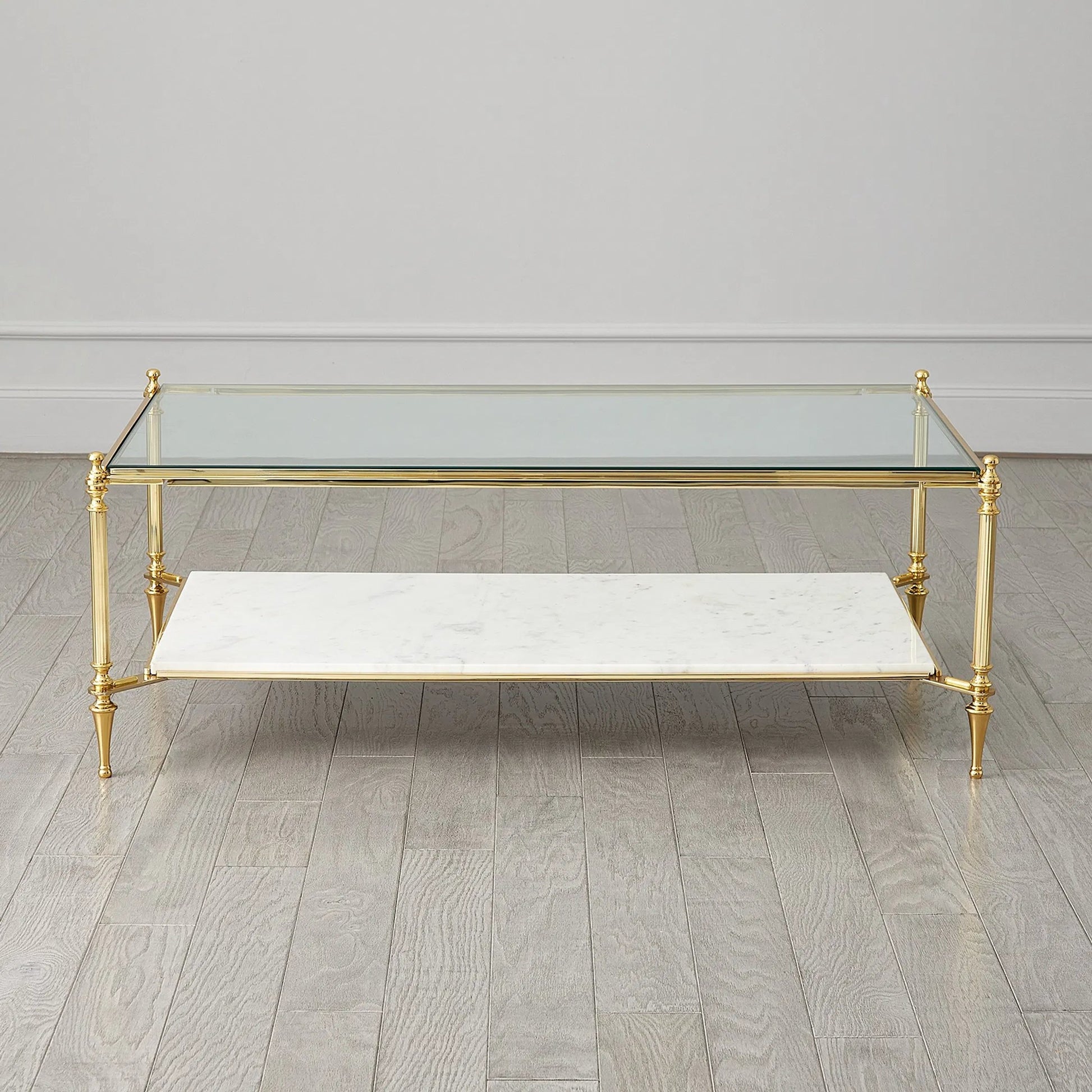 Ford Cocktail Table by Global Views in white, red and marble. Made from unique in a unique style.