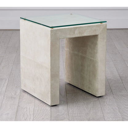 Posh Side Table by Global Views in red and brass. Made from unique in a unique style.