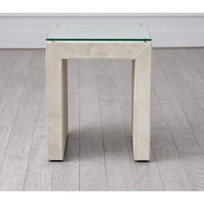 Posh Side Table by Global Views in red and brass. Made from unique in a unique style.