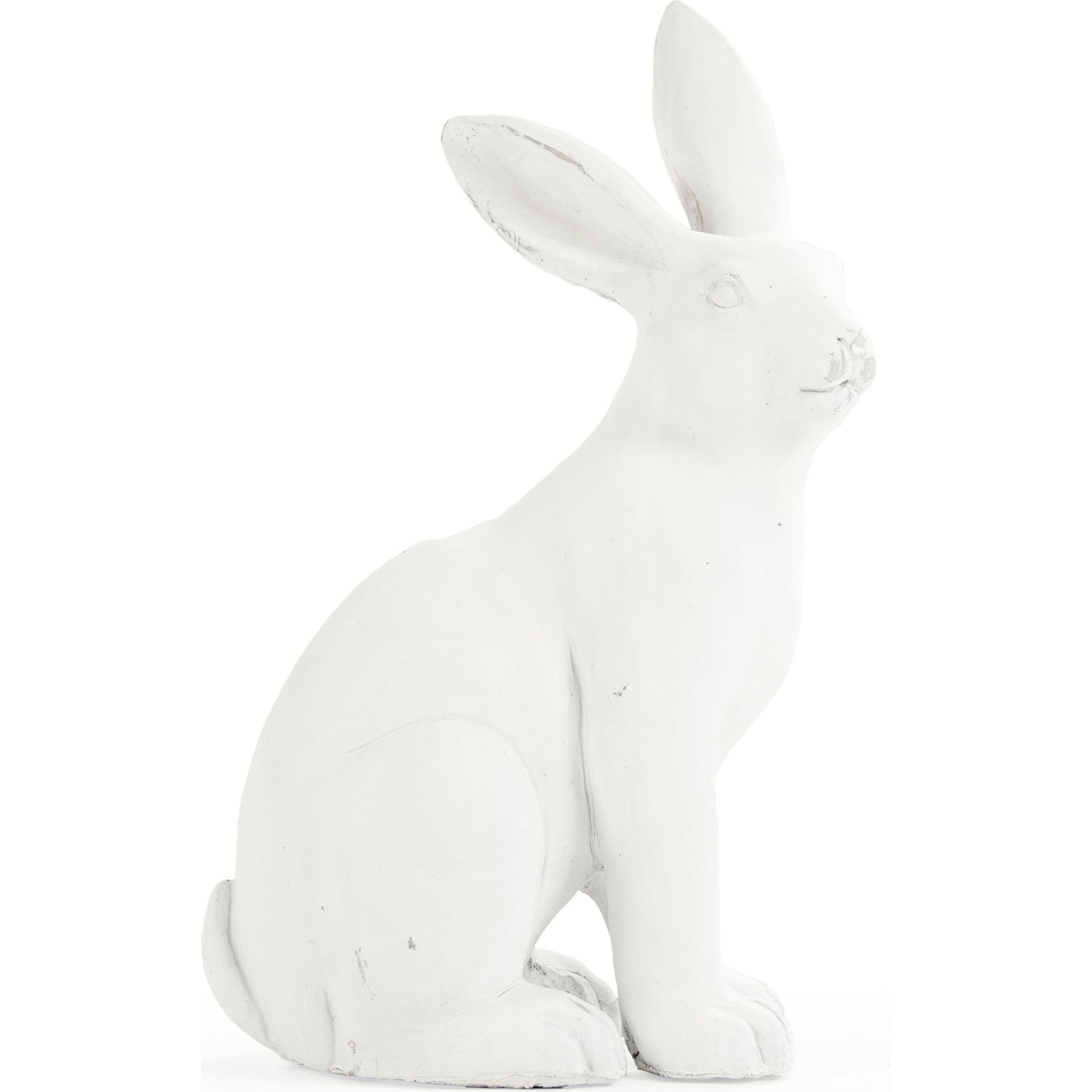 Right Facing Rabbit by Zentique in off-white and polyresin. Made from polyresin in a modern style.