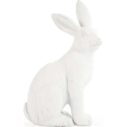 Right Facing Rabbit by Zentique in off-white and polyresin. Made from polyresin in a modern style.