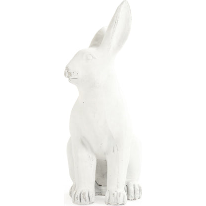 Right Facing Rabbit by Zentique in off-white and polyresin. Made from polyresin in a modern style.