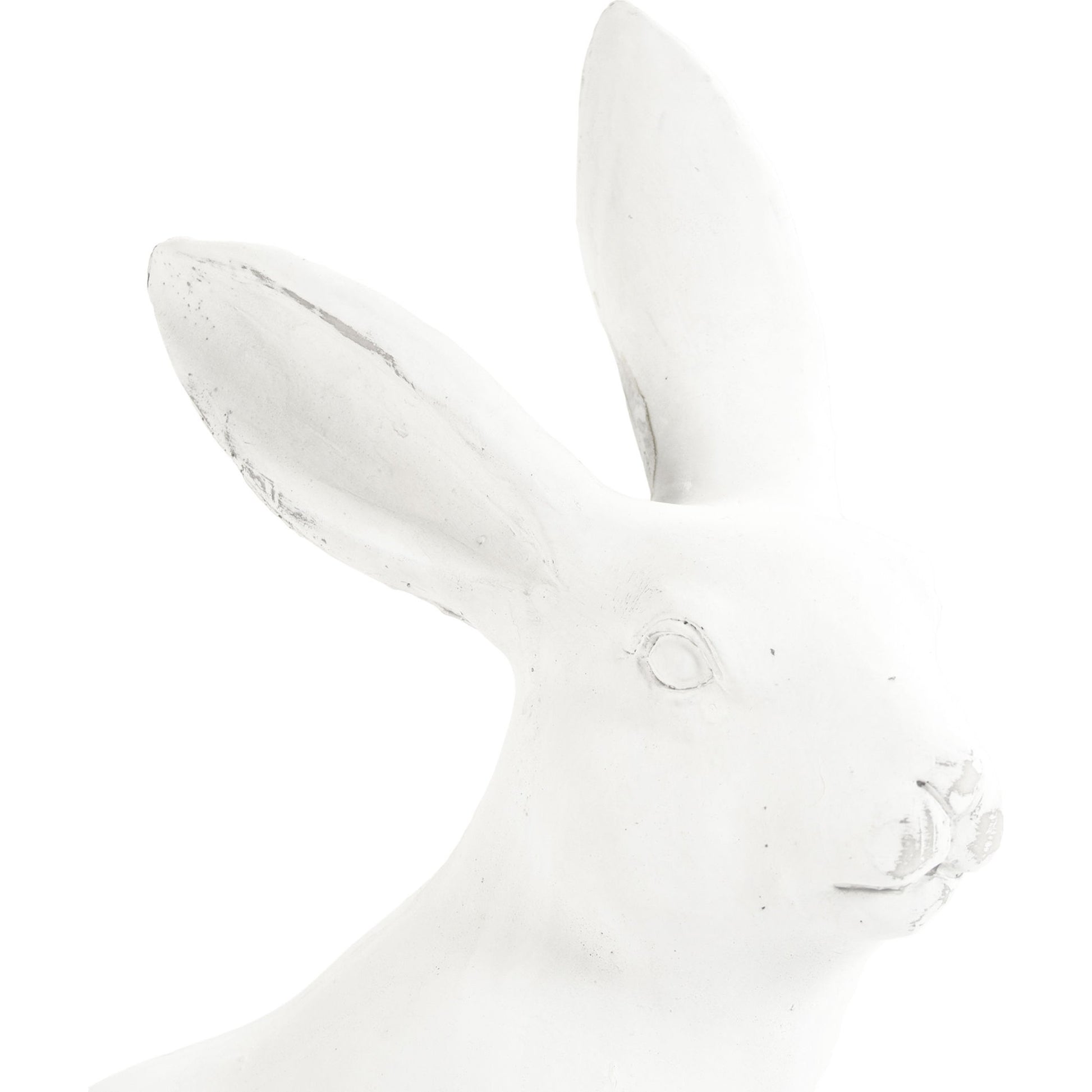 Right Facing Rabbit by Zentique in off-white and polyresin. Made from polyresin in a modern style.