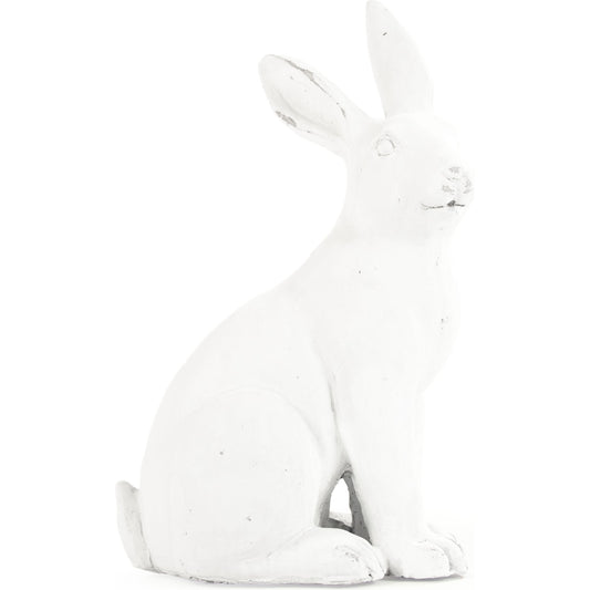 Right Facing Rabbit by Zentique in off-white and polyresin. Made from polyresin in a modern style.