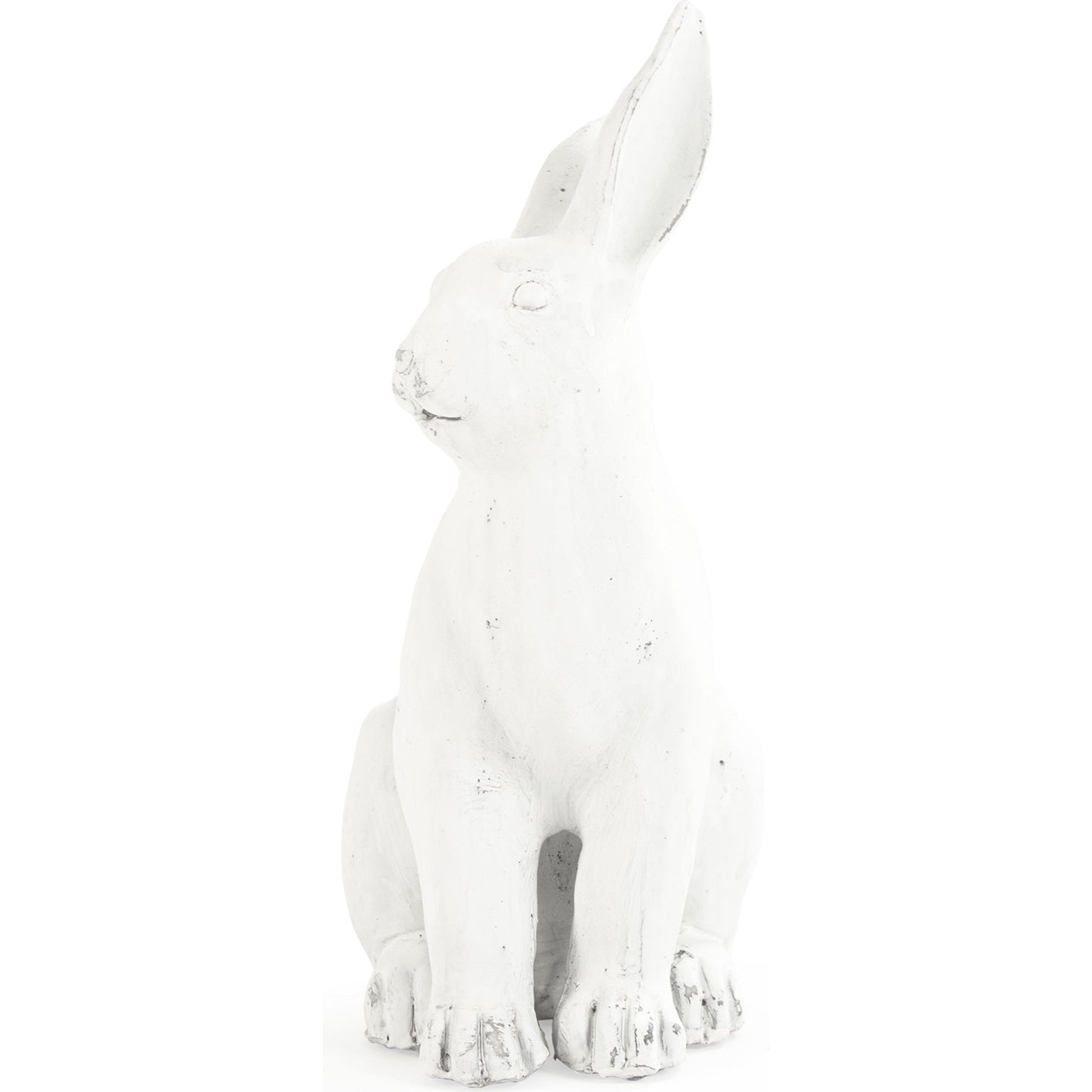 Right Facing Rabbit by Zentique in off-white and polyresin. Made from polyresin in a modern style.