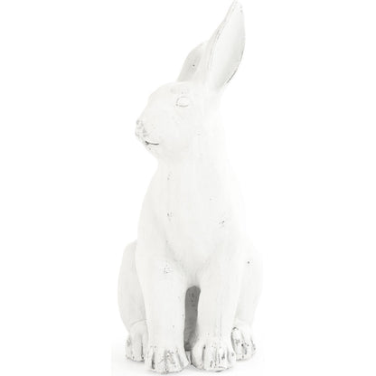 Right Facing Rabbit by Zentique in off-white and polyresin. Made from polyresin in a modern style.