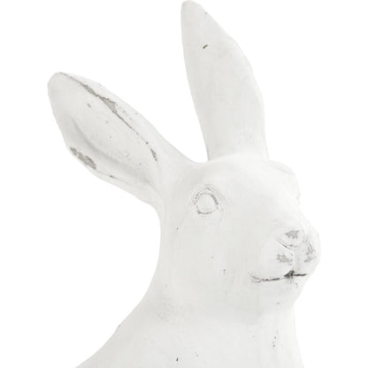 Right Facing Rabbit by Zentique in off-white and polyresin. Made from polyresin in a modern style.