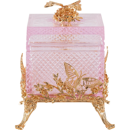 Pink Crystal Box by Maitland-Smith. Made from unique in a traditional style.