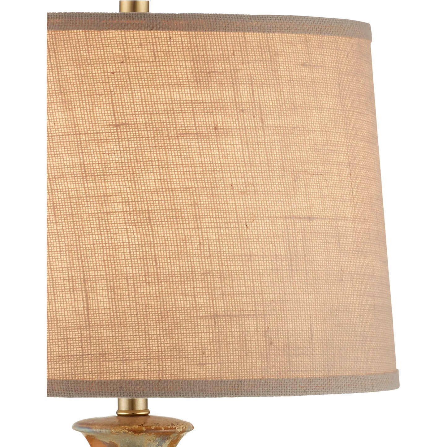 003 SI-2387157 | Closeup | Stellata Table Lamp by Currey and Company in ochre. Made from ceramic in a modern style.