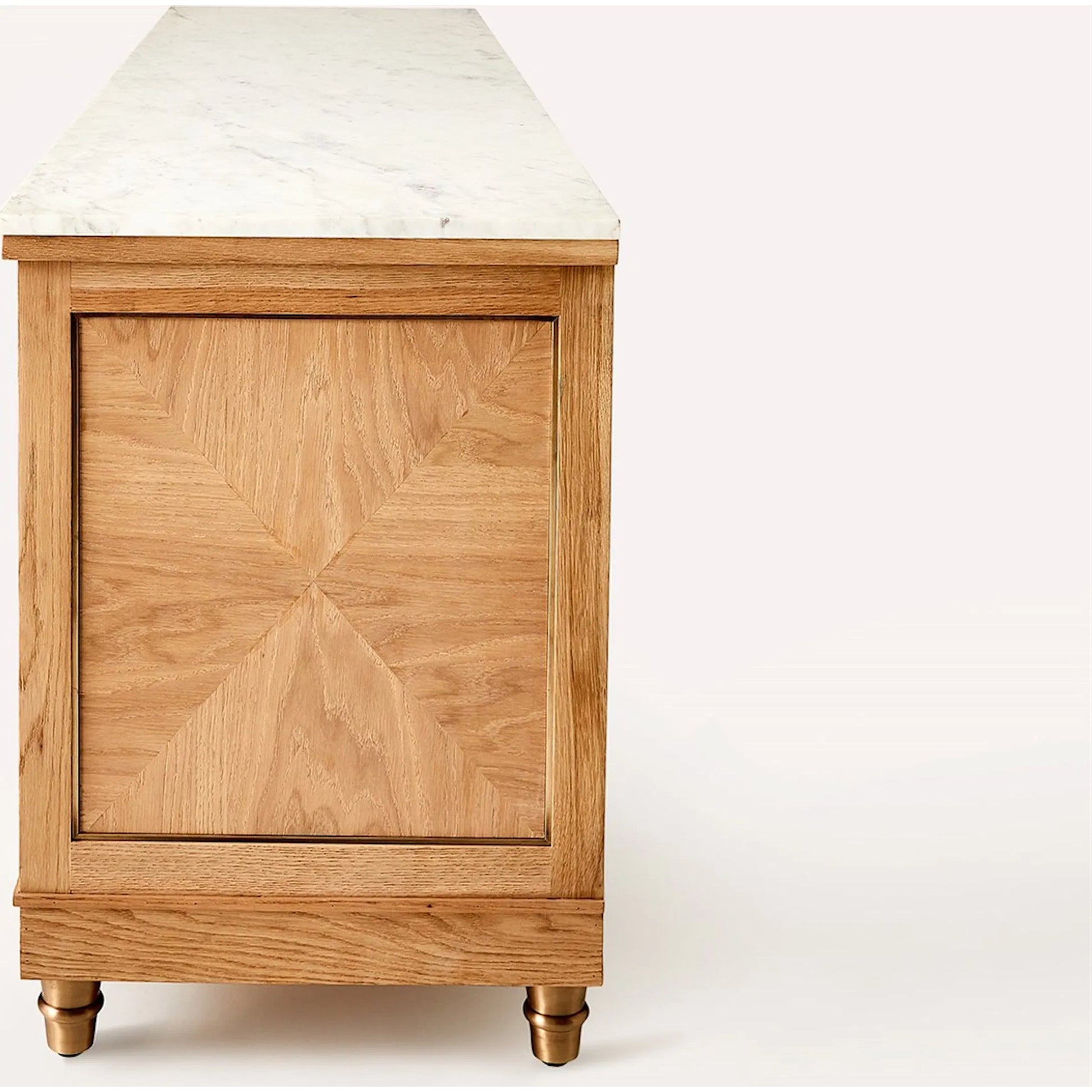 Directoire Console by Global Views in natural, red and marble. Made from unique in a transitional style.
