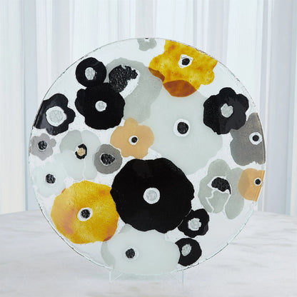 Fused Floral Vase by Global Views in clear. Made from unique in a eclectic & global style.