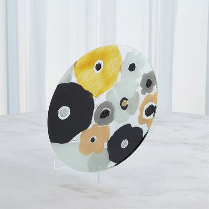 Fused Floral Vase by Global Views in clear. Made from unique in a eclectic & global style.