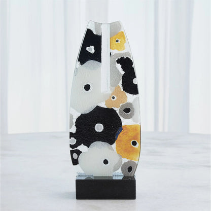 Fused Floral Vase by Global Views in clear. Made from unique in a eclectic & global style.