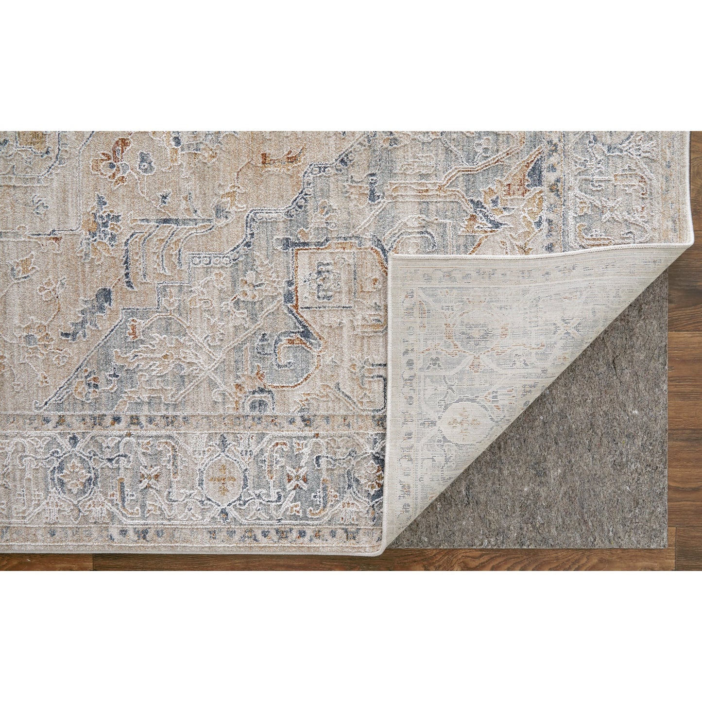 004 SI-2129582,SI-2129583,SI-2129584,SI-2129585,SI-2129586,SI-2129587 | Closeup | Pasha Transitional Rug - 39M5F by Feizy in ivory, taupe, blue. Made from polyester in a unique style.