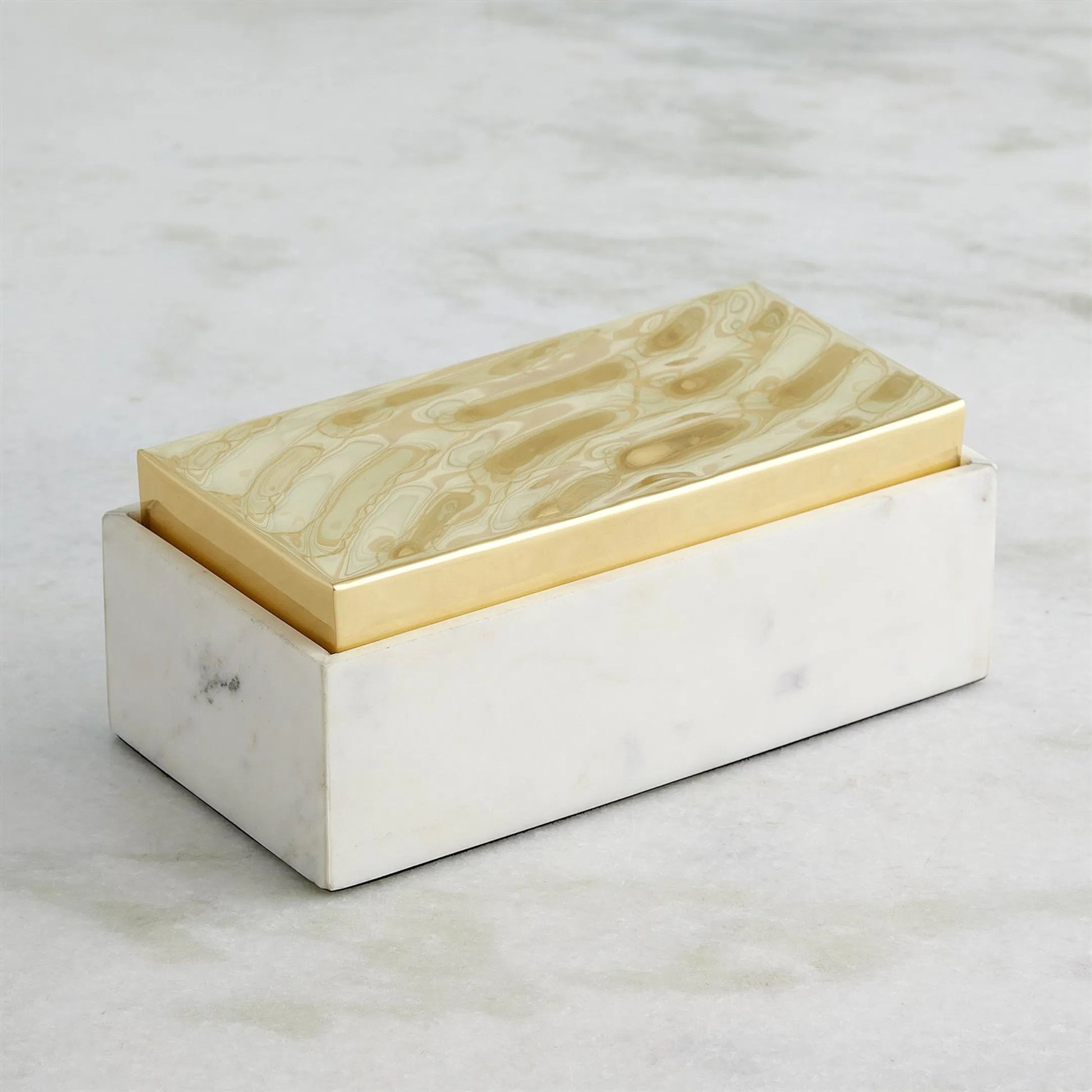 Shimmer Box by Global Views in marble. Made from unique in a unique style.