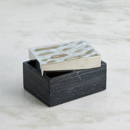 Shimmer Box by Global Views in marble. Made from unique in a unique style.