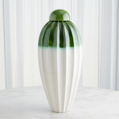 Fluted Jar with Lid by Global Views. Made from ceramic in a eclectic & global style.