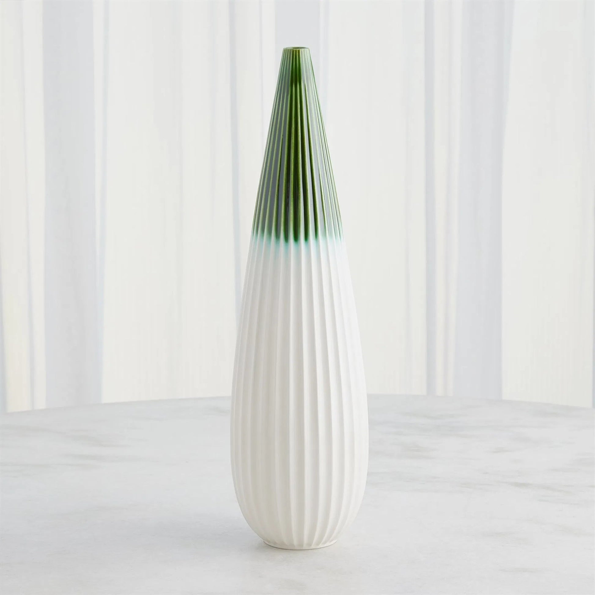 Furrow Taper Vase by Global Views. Made from ceramic in a modern style.