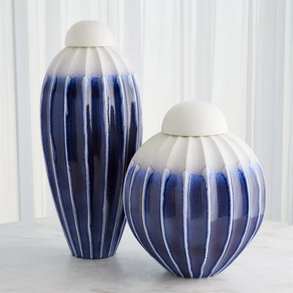 Fluted Jar with Lid by Global Views. Made from ceramic in a eclectic & global style.
