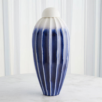 Fluted Jar with Lid by Global Views. Made from ceramic in a eclectic & global style.