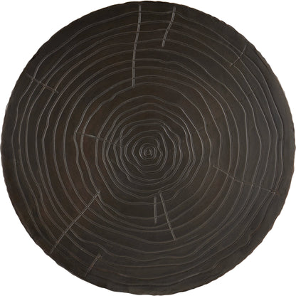 Terra Pedestal by Currey and Company in bronze, brass. Made from natural wood, brass in a modern style.