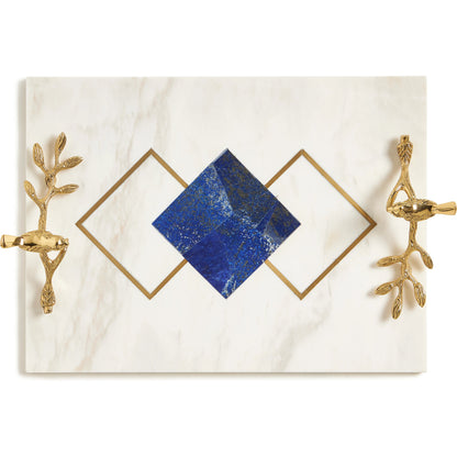 Sparrow Tray by Maitland-Smith in lapis. Made from unique in a modern style.