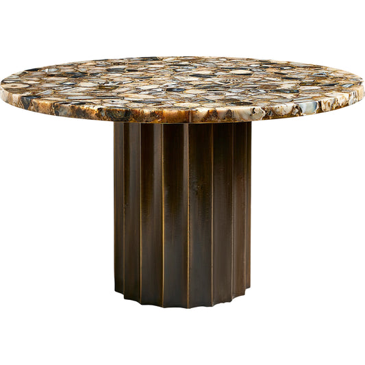 Agate Cladded Center Table by Maitland-Smith. Made from unique in a modern style.
