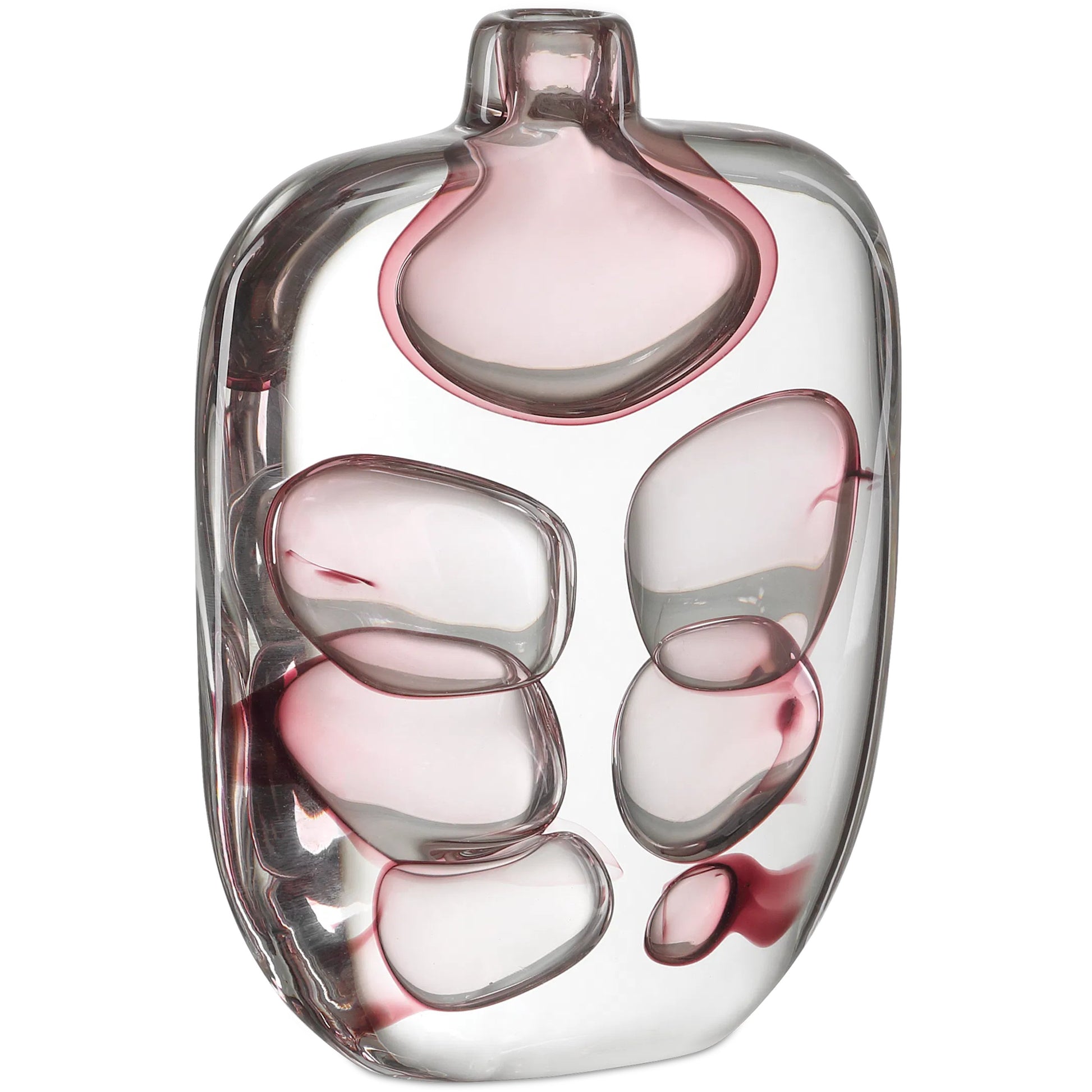 Vicolino Vase by Currey and Company in clear, purple. Made from glass in a eclectic & global style.