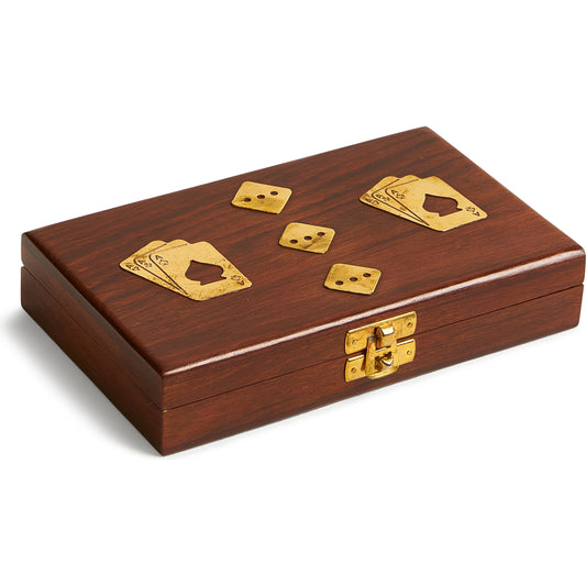 Card Box with Dice by Maitland-Smith. Made from unique in a traditional style.
