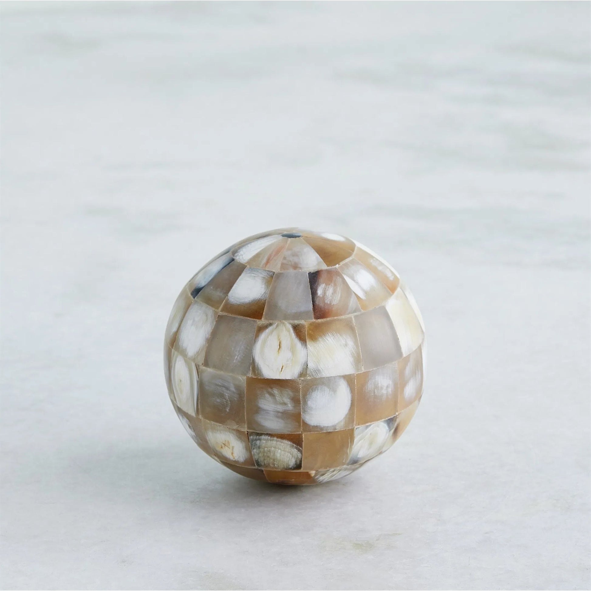 Horn Sphere by Global Views. Made from mdf, horn, buffalo bone, horn - bubalus bubalis - country of origin - india in a modern style.