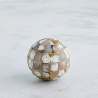 Horn Sphere by Global Views. Made from mdf, horn, buffalo bone, horn - bubalus bubalis - country of origin - india in a modern style.