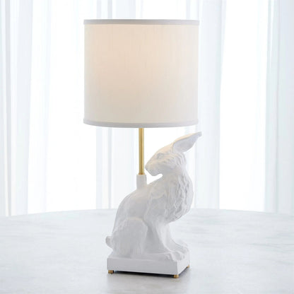 Rabbit Lamp by Global Views in matte white. Made from unique in a unique style.